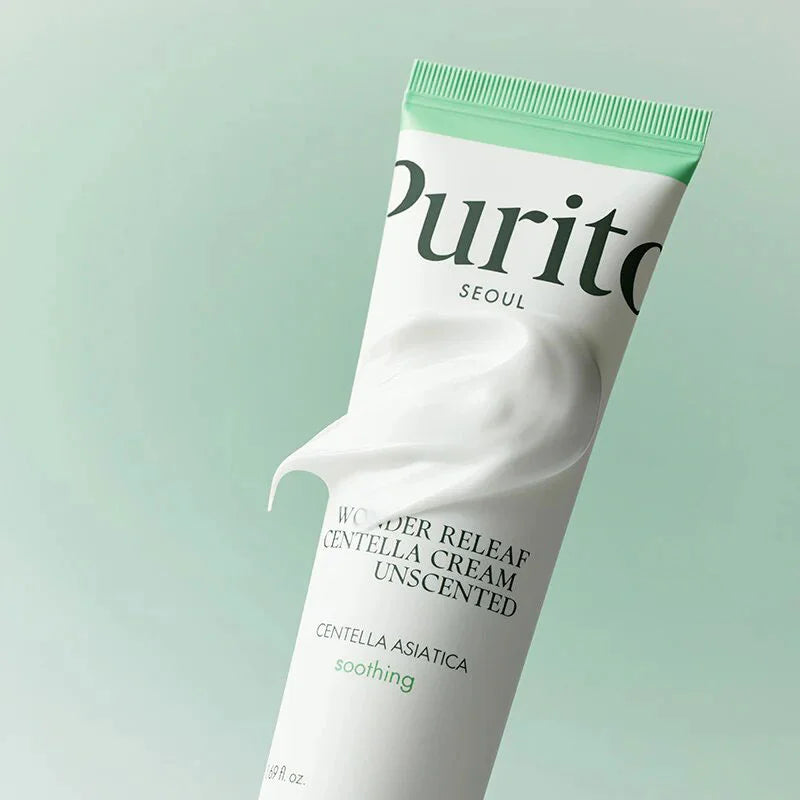 PURITO Seoul Centella Unscented Cream 50 ml – Crema Facial Calmante sin Perfume para Piel Sensible