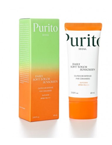 PURITO Seoul Daily Soft Touch Sunscreen SPF50+ PA++++ 15 ml – Protector Solar Coreano Ligero Tamaño Viaje